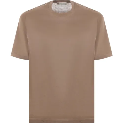 Cotton Camel T-shirt and Polo , male, Sizes: M, L, XL, 2XL - Filippo De Laurentiis - Modalova
