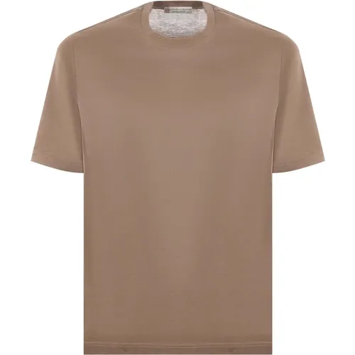 Cotton Camel T-shirt and Polo , male, Sizes: M, L, XL - Filippo De Laurentiis - Modalova