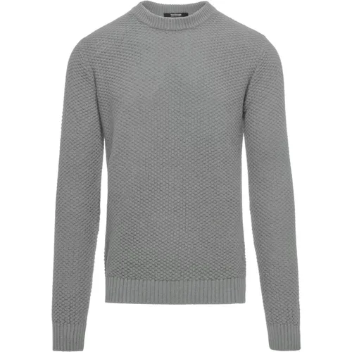 Cotton-Wool Knit Round Neck Pullover , male, Sizes: S, 2XL, XL, L, M, 3XL - BomBoogie - Modalova