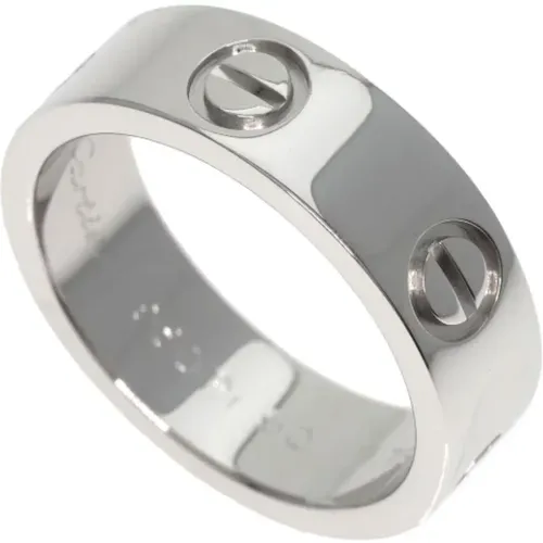 Pre-owned Platinum rings , female, Sizes: ONE SIZE - Cartier Vintage - Modalova