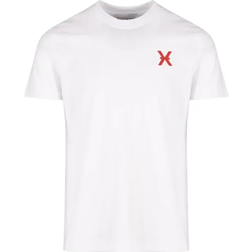 T-Shirt mit Kontrast-Logo-Print - John Richmond - Modalova