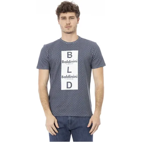 Trend T-shirt mit Logo-Muster , Herren, Größe: S - Baldinini - Modalova