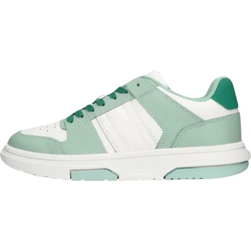 Grüne Low Top Skate Sneakers , Damen, Größe: 38 EU - Tommy Jeans - Modalova