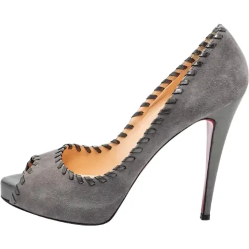 Pre-owned Suede heels , female, Sizes: 8 UK - Christian Louboutin Pre-owned - Modalova