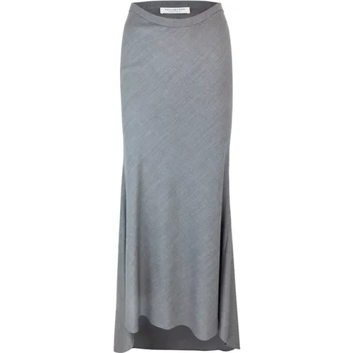 Grey Knit Elastic Waist Skirt , female, Sizes: S - Philosophy di Lorenzo Serafini - Modalova