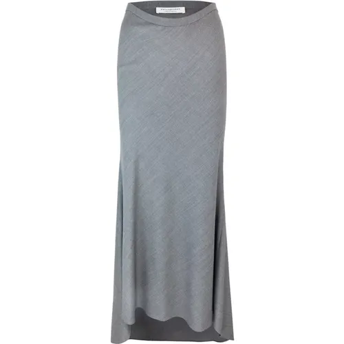 Grey Knit Elastic Waist Skirt , female, Sizes: XS, S - Philosophy di Lorenzo Serafini - Modalova