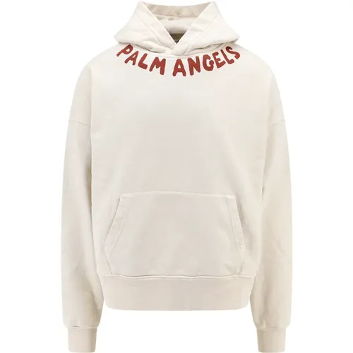 Beiger Kapuzenpullover , Herren, Größe: XL - Palm Angels - Modalova