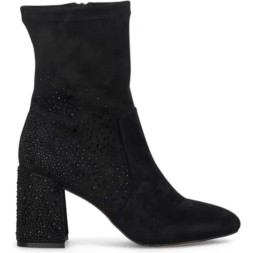 Block heel bootie with rhinestones , female, Sizes: 3 UK, 7 UK, 9 UK, 8 UK, 6 UK, 2 UK, 5 UK, 4 UK - Alma en Pena - Modalova