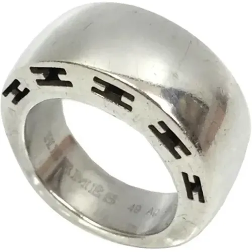 Pre-owned Silver rings , female, Sizes: ONE SIZE - Hermès Vintage - Modalova