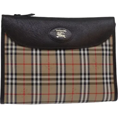 Pre-owned Canvas clutches , female, Sizes: ONE SIZE - Burberry Vintage - Modalova