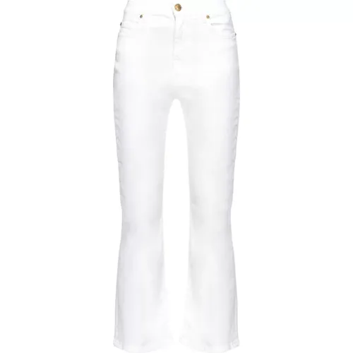 Bootcut Cropped Trousers in Weiß - pinko - Modalova