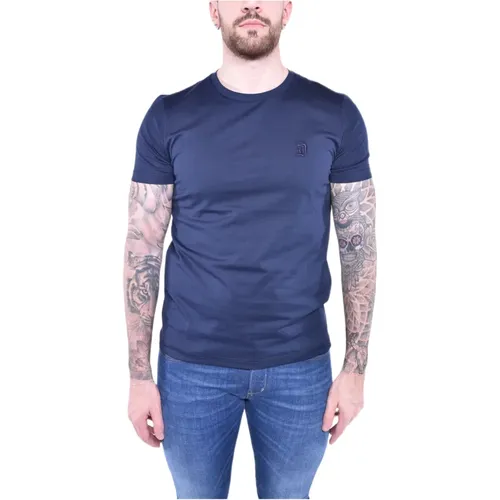 Marineblau Besticktes Logo T-Shirt,T-Shirts - Dondup - Modalova