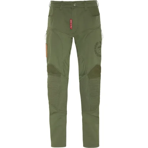 Nuvolari Olive Tapered Cargo Hose , Herren, Größe: S - Borgo - Modalova