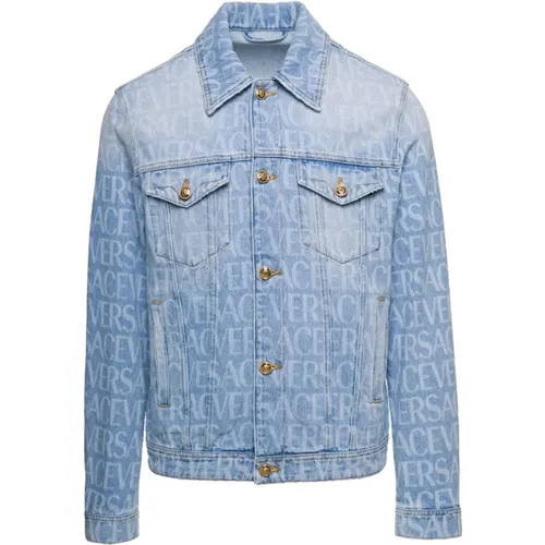 Denim Jacket , male, Sizes: M, XL - Versace - Modalova