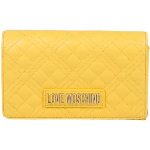 Quilted Clutch , female, Sizes: ONE SIZE - Love Moschino - Modalova