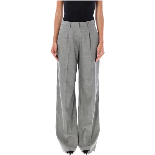 Grey Wool Flare Pants Aw24 , female, Sizes: S - Magda Butrym - Modalova
