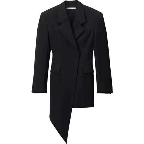 Schwarzes Asymmetrisches Blazer Kurzes Kleid - alexander wang - Modalova