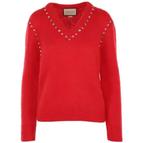 Mohair Studded Sweater , female, Sizes: M - Gucci - Modalova