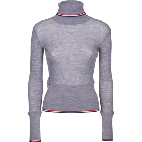 Grey Sweaters with Pinafore Metal Width , female, Sizes: M - Thom Browne - Modalova