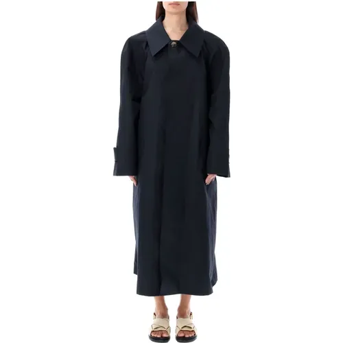 Black Cotton Dustercoat Outerwear , female, Sizes: XS - Marni - Modalova