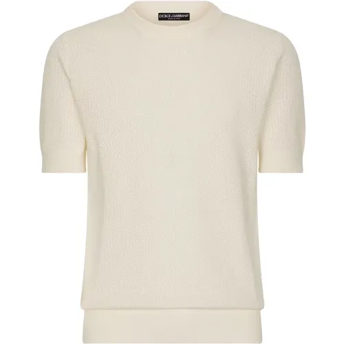 Logo Cotton Knitwear Sweater , male, Sizes: 2XL - Dolce & Gabbana - Modalova