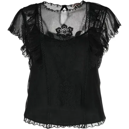 Short sleeve blouse , female, Sizes: XS - Twinset - Modalova