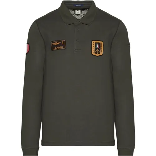 Klisches Polo-Shirt , Herren, Größe: 3XL - aeronautica militare - Modalova