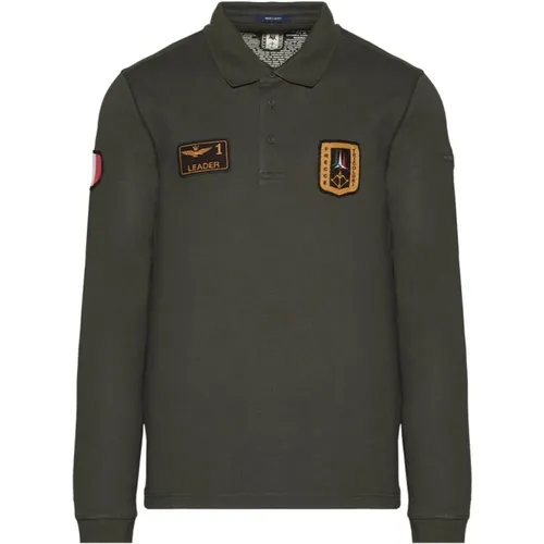 Klisches Polo-Shirt , Herren, Größe: M - aeronautica militare - Modalova