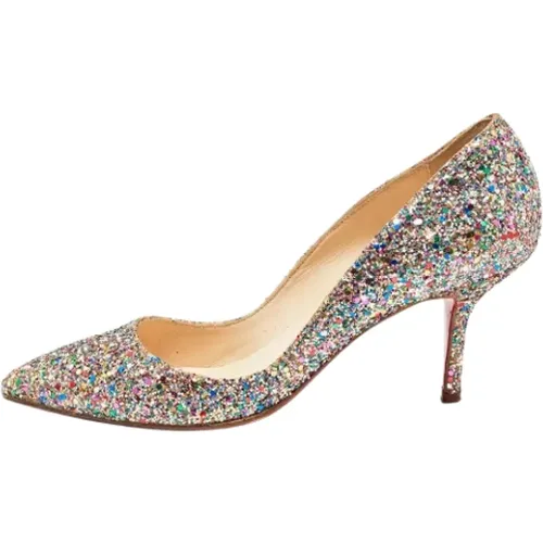 Pre-owned Fabric heels , female, Sizes: 4 1/2 UK - Christian Louboutin Pre-owned - Modalova