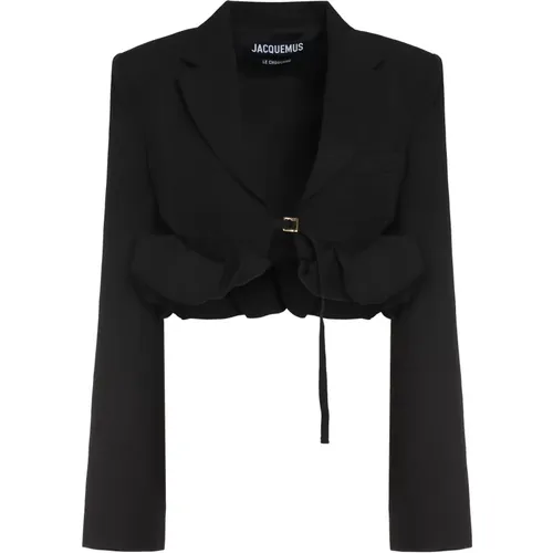 Wollblazer mit Gepolsterten Schultern,Stilvoller Croissant Blazer - Jacquemus - Modalova