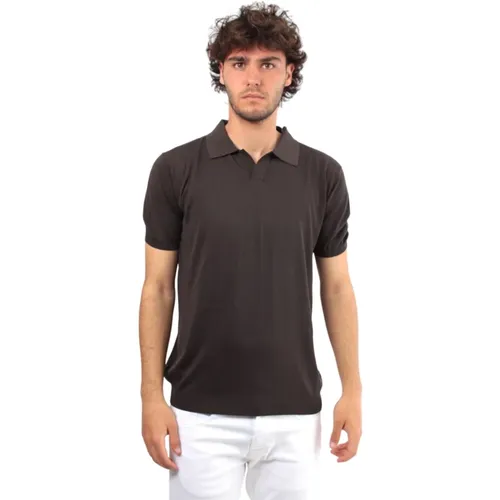 Braunes Poloshirt mit kurzen Ärmeln , Herren, Größe: 3XL - Kangra - Modalova