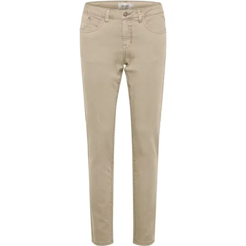 Plain Twill - Coco Fit Jeans , female, Sizes: W32, W30, W27, W28 - Cream - Modalova