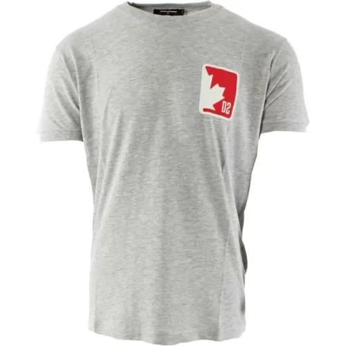 Men`s Grey T-Shirt with Very Slim Fit , male, Sizes: S - Dsquared2 - Modalova