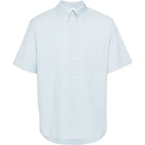 Seersucker Button Down Shirt , male, Sizes: XL, L, M, S - Nike - Modalova