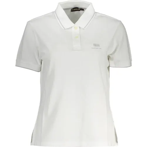 Stylish Contrast Detail Polo , female, Sizes: S, XL, L, XS, M - Napapijri - Modalova