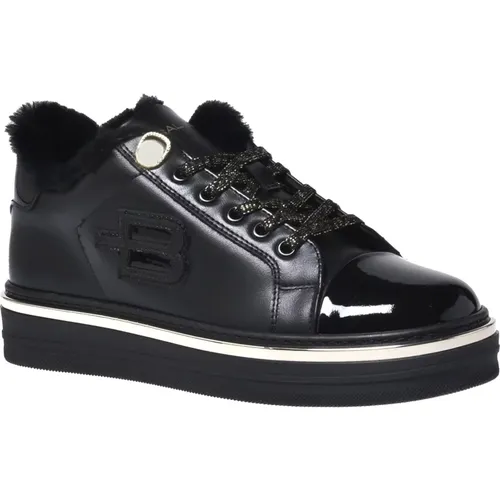 Trainers in leather and patent leather , female, Sizes: 7 UK - Baldinini - Modalova