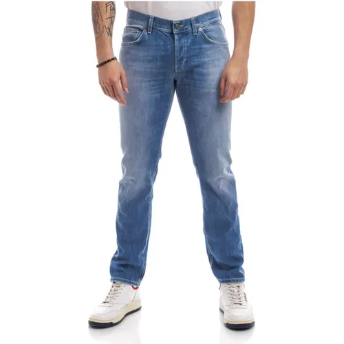 Stretch Denim Slim-fit Jeans , male, Sizes: W35 - Dondup - Modalova