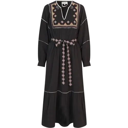 Elegant Maxi Dress with Embroidered Details , female, Sizes: L - Lollys Laundry - Modalova