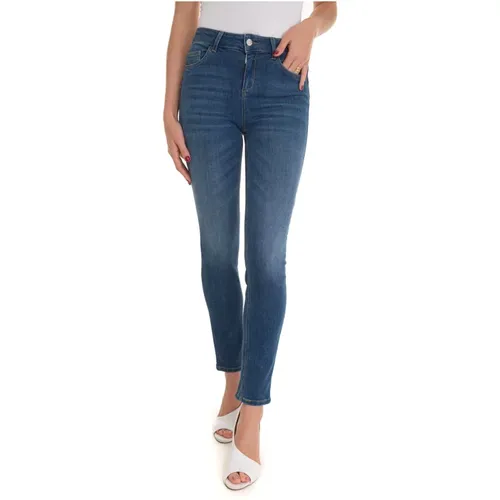 High Waisted Slim-Fit Denim Jeans , female, Sizes: W26, W30, W28, W32, W33, W27, W25 - Liu Jo - Modalova