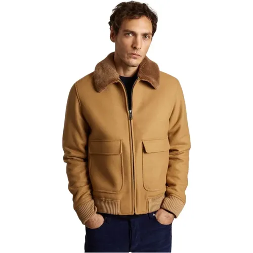 Sheepskin collar jacket in new wool made in France , male, Sizes: XL - L'Exception Paris - Modalova