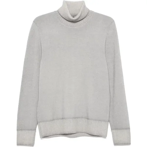 Grauer Pullover Dolcevita Tubico Stil , Herren, Größe: M - Drumohr - Modalova