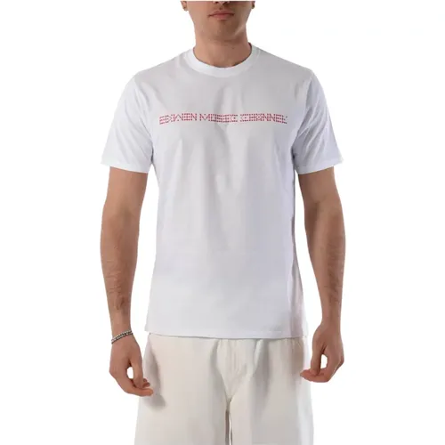 Baumwoll-T-Shirt mit Front- und Rückenlogo , Herren, Größe: M - Edwin - Modalova