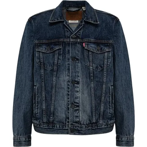 Levi's, Rinse-Wash Denim Trucker Jacke , Damen, Größe: S - Levis - Modalova