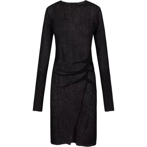 Wool dress with round neck , female, Sizes: S, XL, L, M - Cortana - Modalova