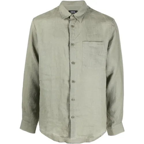 Shirts Grey , male, Sizes: M - A.p.c. - Modalova