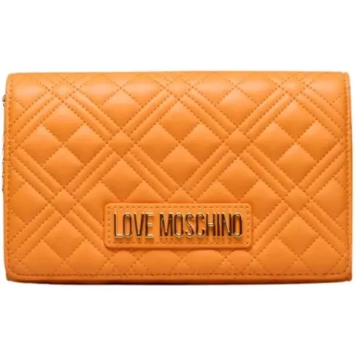 Crossbody Chain Tasche mit Logo Front - Love Moschino - Modalova