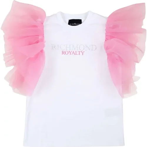 Ruffle Tulle Logo Tee John Richmond - John Richmond - Modalova