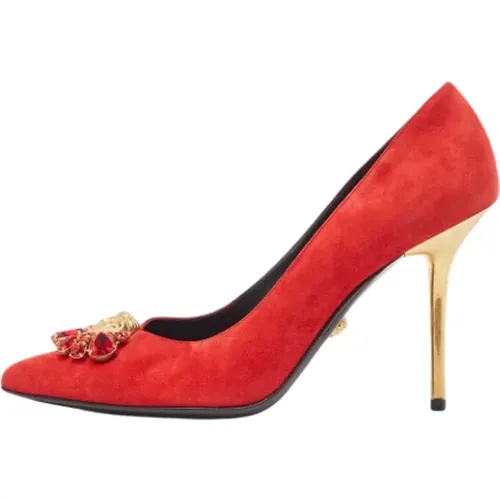 Pre-owned Suede heels , female, Sizes: 6 UK - Versace Pre-owned - Modalova