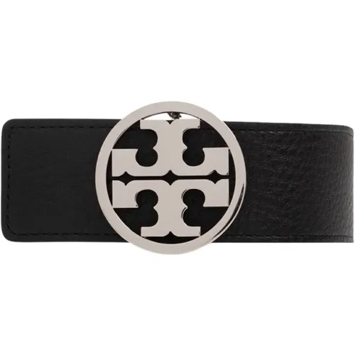 Schwarzer/Brauner Leder Wendegürtel , Damen, Größe: XS - TORY BURCH - Modalova