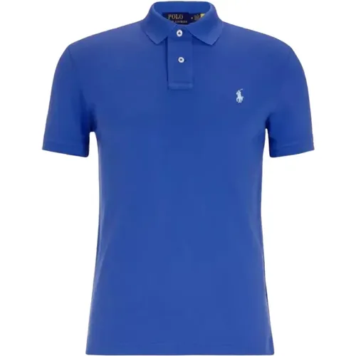 Blaues Poloshirt mit Logo Slim Fit - Ralph Lauren - Modalova